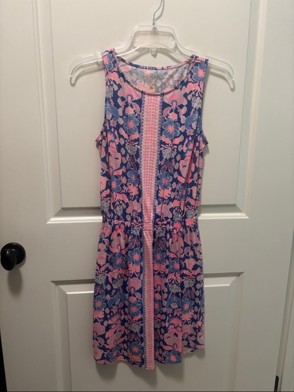 Lilly Pulitzer Pink and Blue Floral Sleeveless Mini Dress